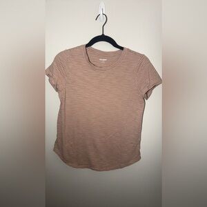 Tan Striped Old Navy Everywear Tee